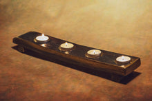 Load image into Gallery viewer, 4-piece Candle Holder Oak Stave. Whisky Gifts and Accessories
